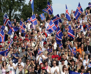 Íslenska fánaborgin á heimsleikum. Sigurg. Sigurjs